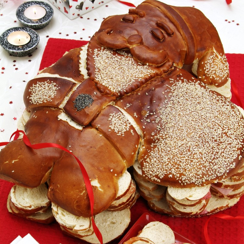 Pain surprise Père Noël 110 toasts apéritif noël